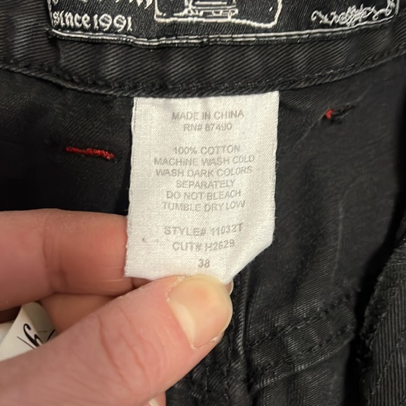 Kikwear 23" Epik Chill Twill Rave Skater Pants in Black Size 38 - Picture 5 of 9